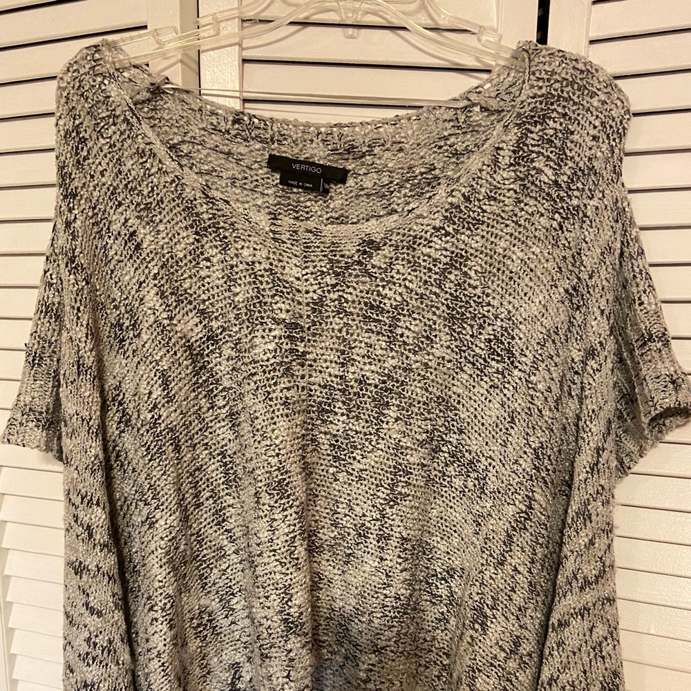 Womens knit long-sided sweater